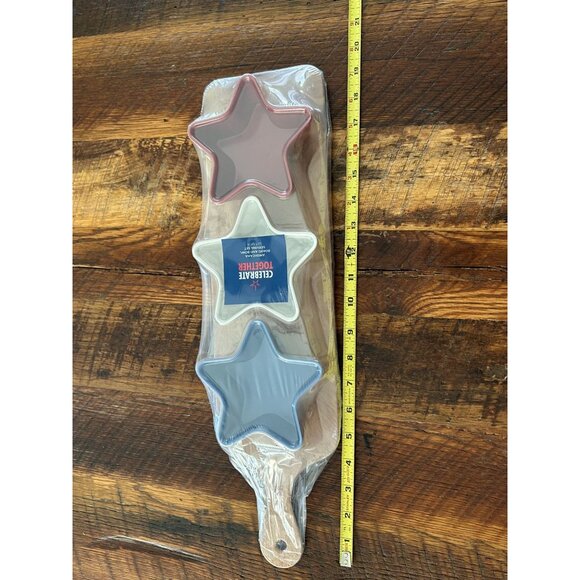 Kohls 4th of July Americana Celebrate Together Board & Star Bowl Set - Red White - Picture 3 of 6